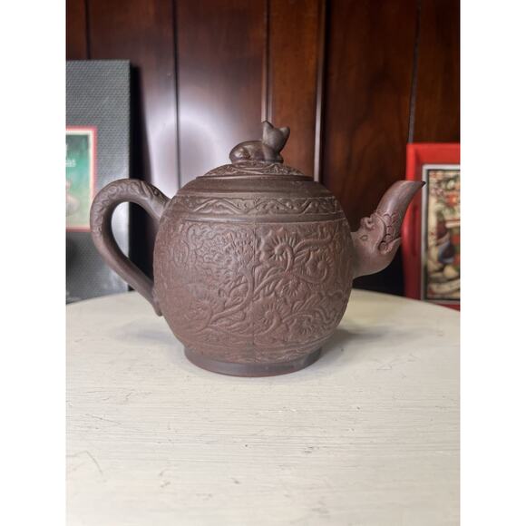 Yixing Zisha Chinese Clay Teapot 2008 Purple Clay Handmade Year Of Rat - Picture 5 of 10